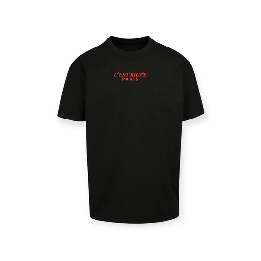 T-SHIRT OVERSIZE NOIR RED