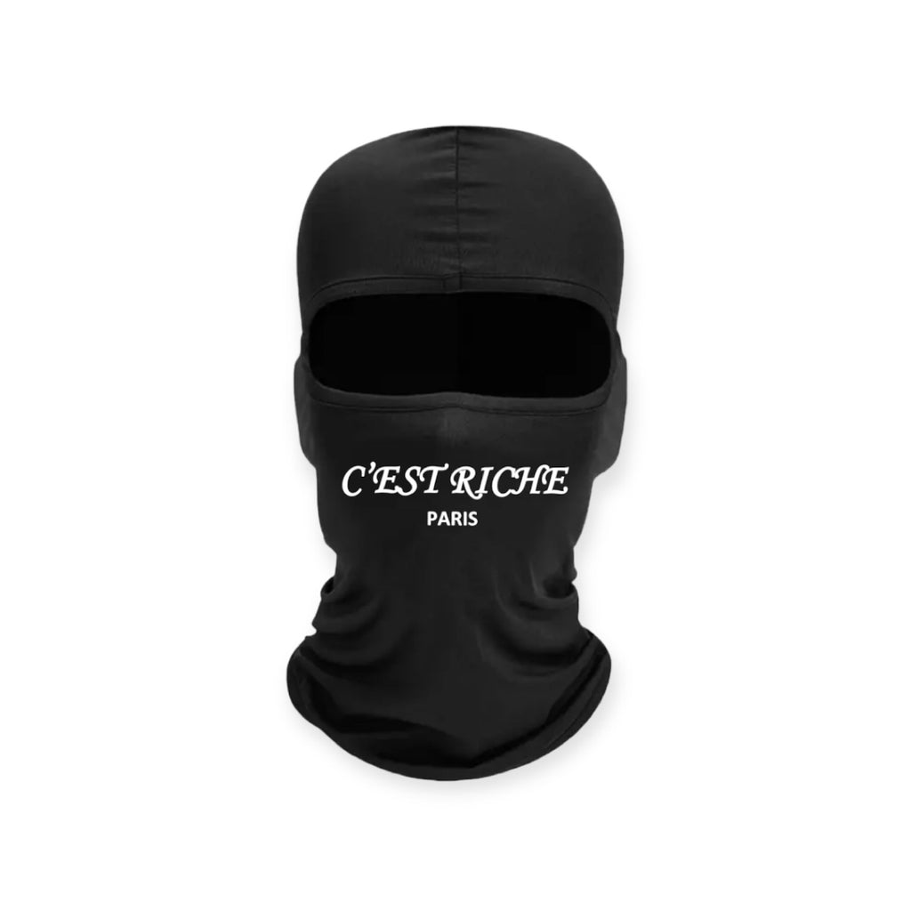 Cagoule Larmes Noire - Balaclava Élastique Avec Cache-Cou, Motif Tattoo Larmes Pour Moto, Sport Et Plein Air