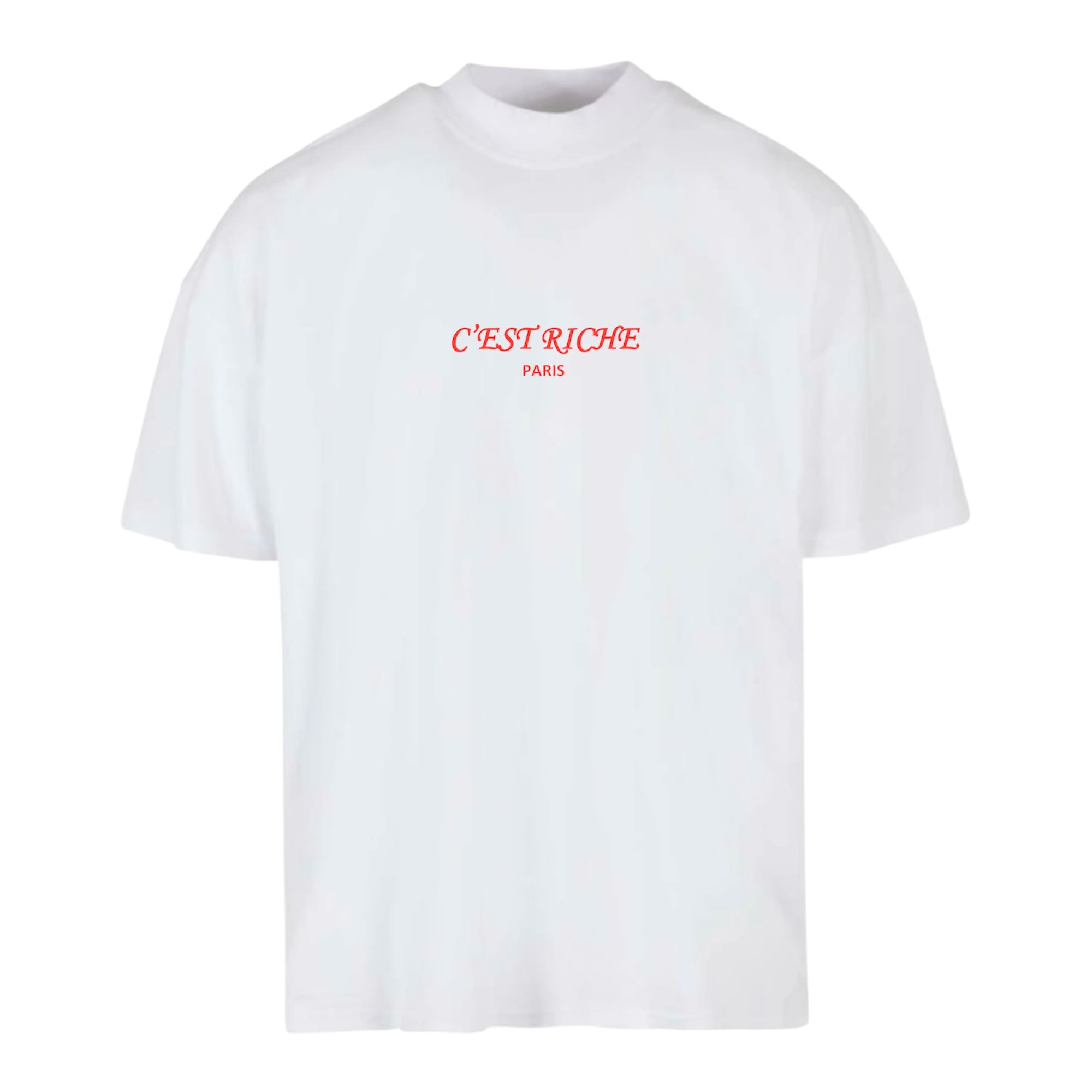 T-SHIRT OVERSIZE BLANC RED